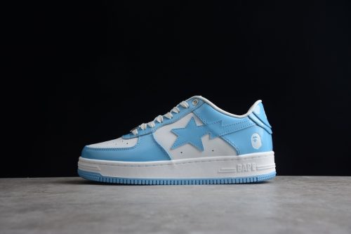 A Bathing Ape Bape Sta Low Patent Leather Blue White(SP Boots)1170-291-001