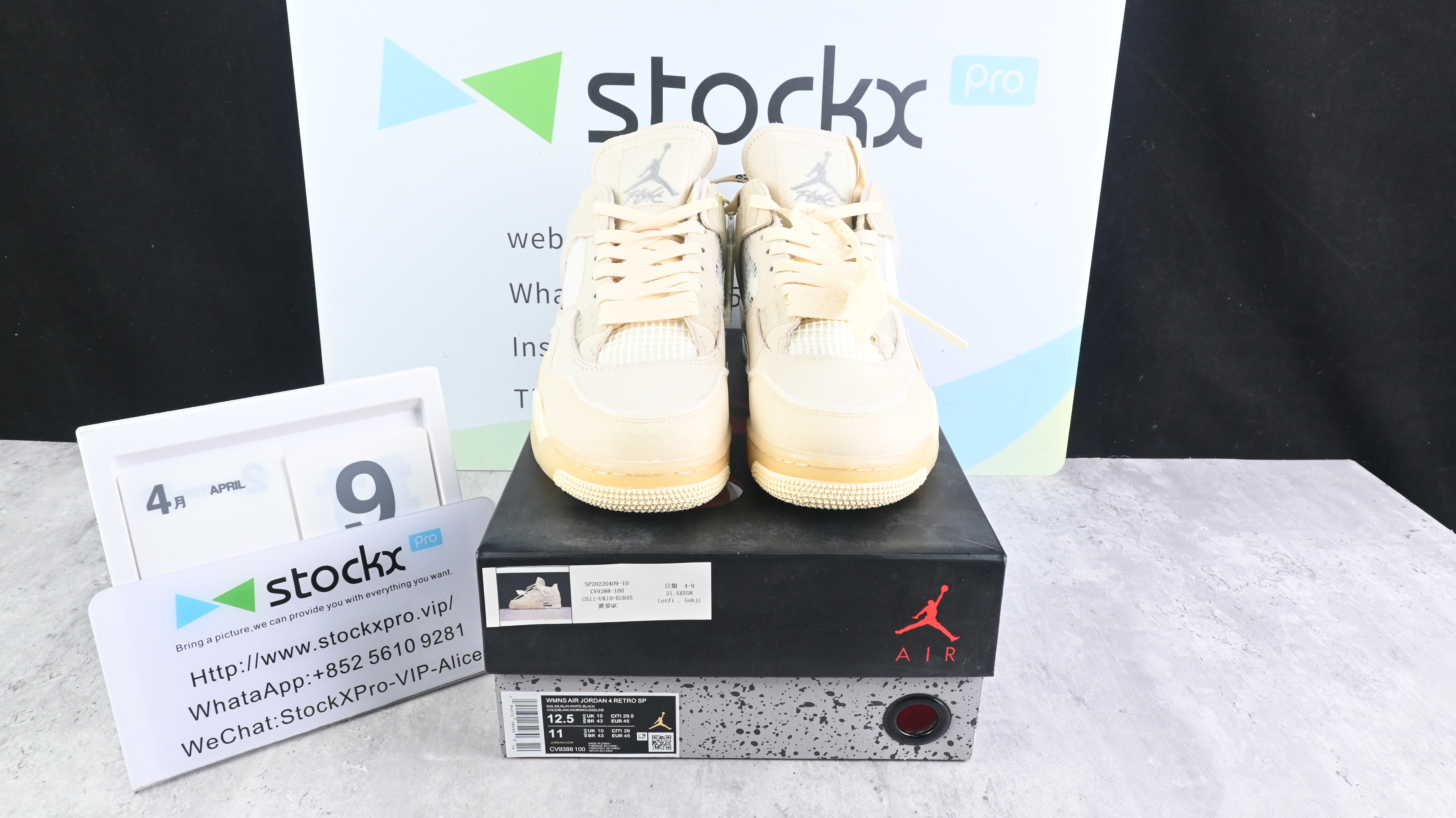 Off-White™ x Air Jordan 4 Sail StockX Resale