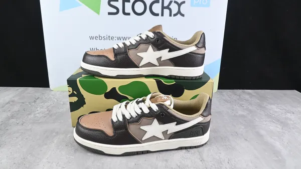 A Bathing Ape Bape SK8 Sta Brown Ivory (SP batch)001FWH801013_BEI_A