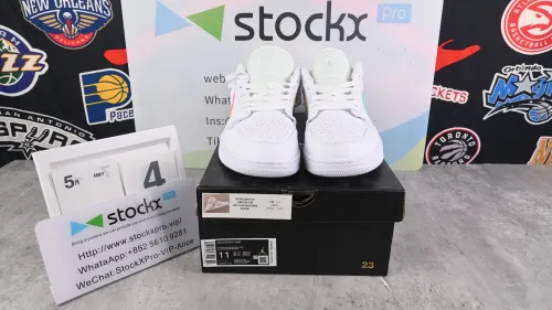 Jordan 1 Low White Multi-Color Swoosh CW7033-100