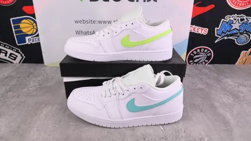Jordan 1 Low White Multi-Color Swoosh CW7033-100