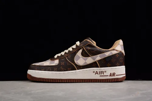 *ouis *uitton x Nike Air Force 1'07 Low  Damier Azur/Brown/LV Monogram (SP Batch) 8A8PYL-101