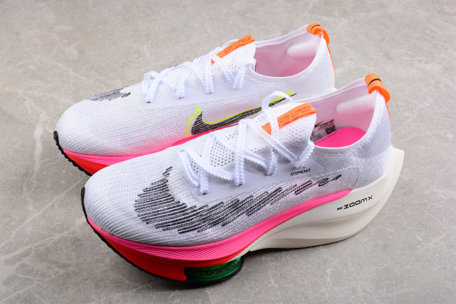 Fake ZOOM | Nike Air Zoom Alphafly Next% Flyknit White Pink DJ5455-100 ...