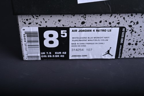 Air Jordan 4 Retro LS  Legend Blue  314254-107