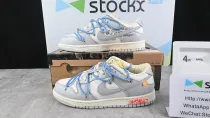 Off-White x Nike SB Dunk Low The 50 NO.10 White Grey Blue Yellow(Retail Batch) DM1602-113