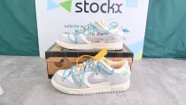 Off-White x Nike SB Dunk Low OW White Grey Blue(Retail Batch) DM1602-115