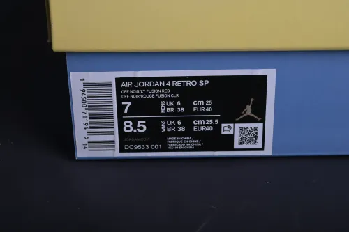 Jordan 4 Retro Union Off Noir(Retail Batch)  DC9533-001