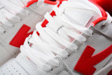 OFF-WHITE Out Of Office  OOO  Low Tops White Red OMIA189S22LEA0010125