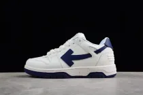 OFF-WHITE Out Of Office OOO Low Tops White White Navy Blue OMIA189F22LEA0010146