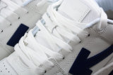 OFF-WHITE Out Of Office OOO Low Tops White White Navy Blue OMIA189F22LEA0010146