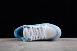 OFF-WHITE OOO Low Out Of Office Calf Leather White Light Blue OMIA189S21LEA0010140