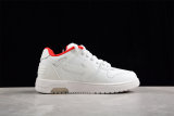 OFF-WHITE Out Of Office  OOO  Low Tops For Walking White White Red OMIA189F21LEA0030125