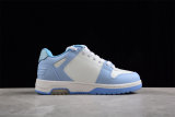 OFF-WHITE OOO Low Out Of Office Calf Leather White Light Blue OMIA189S21LEA0010140