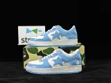 A Bathing Ape Bape Sta Low Patent Leather Blue White(SP batch)1170-291-001