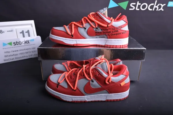 OFF White X Nike Dunk Low University Red CT0856-600