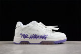 OFF-WHITE Out Of Office OOO Low Tops White Purple OMIA189F22LEA0010135