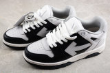OFF-WHITE Out Of Office OOO Low Tops Light Grey Black OMIA189F22LEA0010709