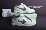 OFF-WHITE Out Of Office  OOO  Low Tops White Green 2021  OMIA189R21LEA0010155