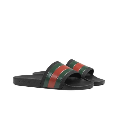 Gu**i Rubber Slides Red Green 308234 GIB10 1098