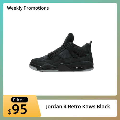 Weekly Promotions-Jordan 4 Retro Kaws Black (SP Batch) 930155-001