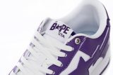 A Bathing Ape Bape Sta Low White Purple 1I70-191-007-PURPLE