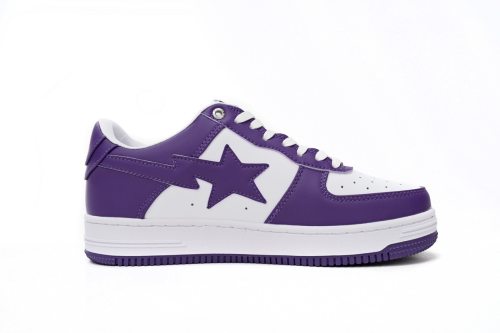 A Bathing Ape Bape Sta Low White Purple 1I70-191-007-PURPLE