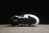 Jordan 1 Low White Black Metallic Gold Swoosh 553558-172