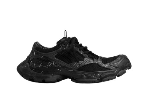 Ba***ci*ga Runner Stapler Shoes Round Toe Thick Sole Black  (SP batch) 803681W 3ST41000