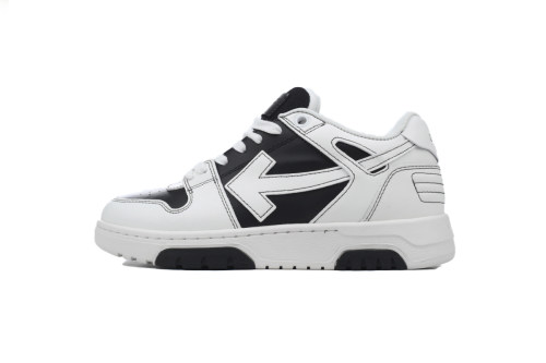 OFF-WHITE Out Of Office OOO Low Tops Black White OMIA189S24LEA0041001