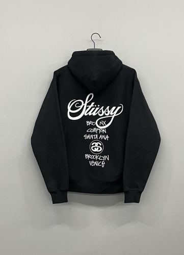 St*ssy SS24 World Tour Sweatshirt Black