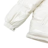 MONCLER/Mengkou patent leather shiny stand-up collar Down jacket