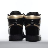 Perfectkicks | PK God Air Jordan 1 High OG Patent Black Metallic Gold 555088-032