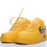 SS TOP Off-White x Nike Air Force 1 Low  University Gold  DD1876-700