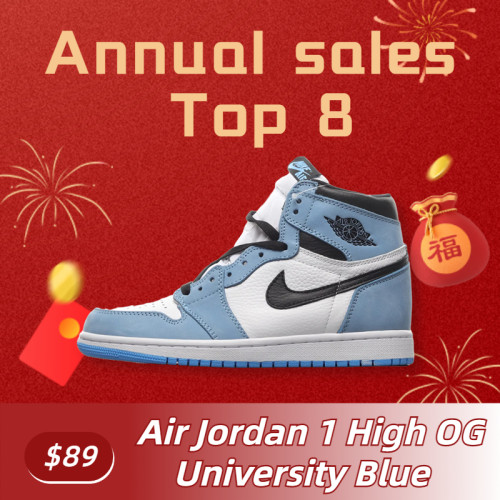 SS TOP Air Jordan 1 High OG University Blue  555088-134