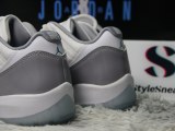 SS TOP Air Jordan 11 Low  Cement Grey   AV2187-140