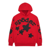 Felpa con cappuccio Sp5der Beluga rosso