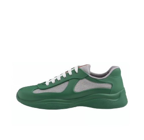 Prada fabric comfortable versatile low-top casual shoes men's green
