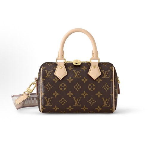 LOUIS VUITTON Speedy Bandoulière 20 Classic Monogram Embroidered Shoulder Crossbody Handbag Women's Brown bag-M46222