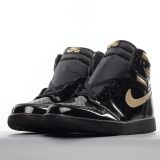 MS BATCH Air Jordan 1 High OG Patent Black Metallic Gold 555088-032
