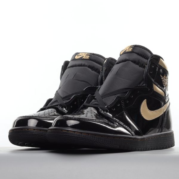 MS BATCH Air Jordan 1 High OG Patent Black Metallic Gold 555088-032