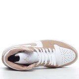 MS BATCH Air Jordan 1 Mid Tan Gum White Shoes 554724-271