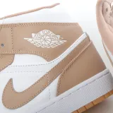 MS BATCH Air Jordan 1 Mid Tan Gum White Shoes 554724-271