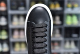 Alexander McQueen Sneaker Black Skin White Background 553680-WHGP5-1000
