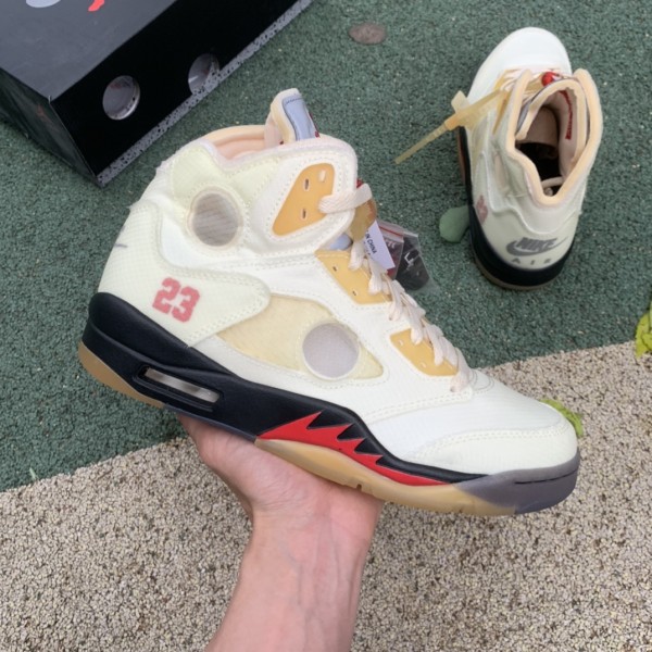 LJRSNEAKERS OFF-WHITE X AIR JORDAN 5 'SAIL' DH8565-100