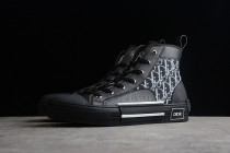 DIOR  B23 OBLIQUE HIGH TOP SNEAKERS BLACK/BLACK/WHITE 3SH118YJR_H063