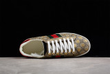 Gucci Distressed Screener Sneakers Brown/Navy Blue/Red