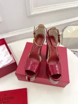 VALENTINO GARAVANI TAN-GO PLATFORM PATENT LEATHER SANDAL 155MM