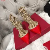 VALENTINO GARAVANI ROCKSTUD PATENT-LEATHER BOOT 100 MM