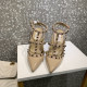 VALENTINO PATENT ROCKSTUD CAGED PUMP 100MM