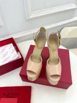 VALENTINO GARAVANI TAN-GO PLATFORM PATENT LEATHER SANDAL 155MM